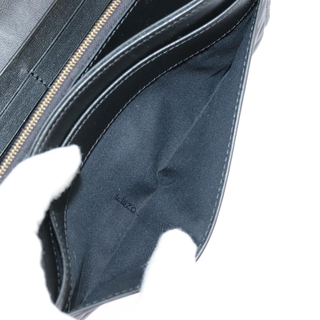 FENDI Zucca Canvas Chain Long Wallet Black 8M0365 101345A