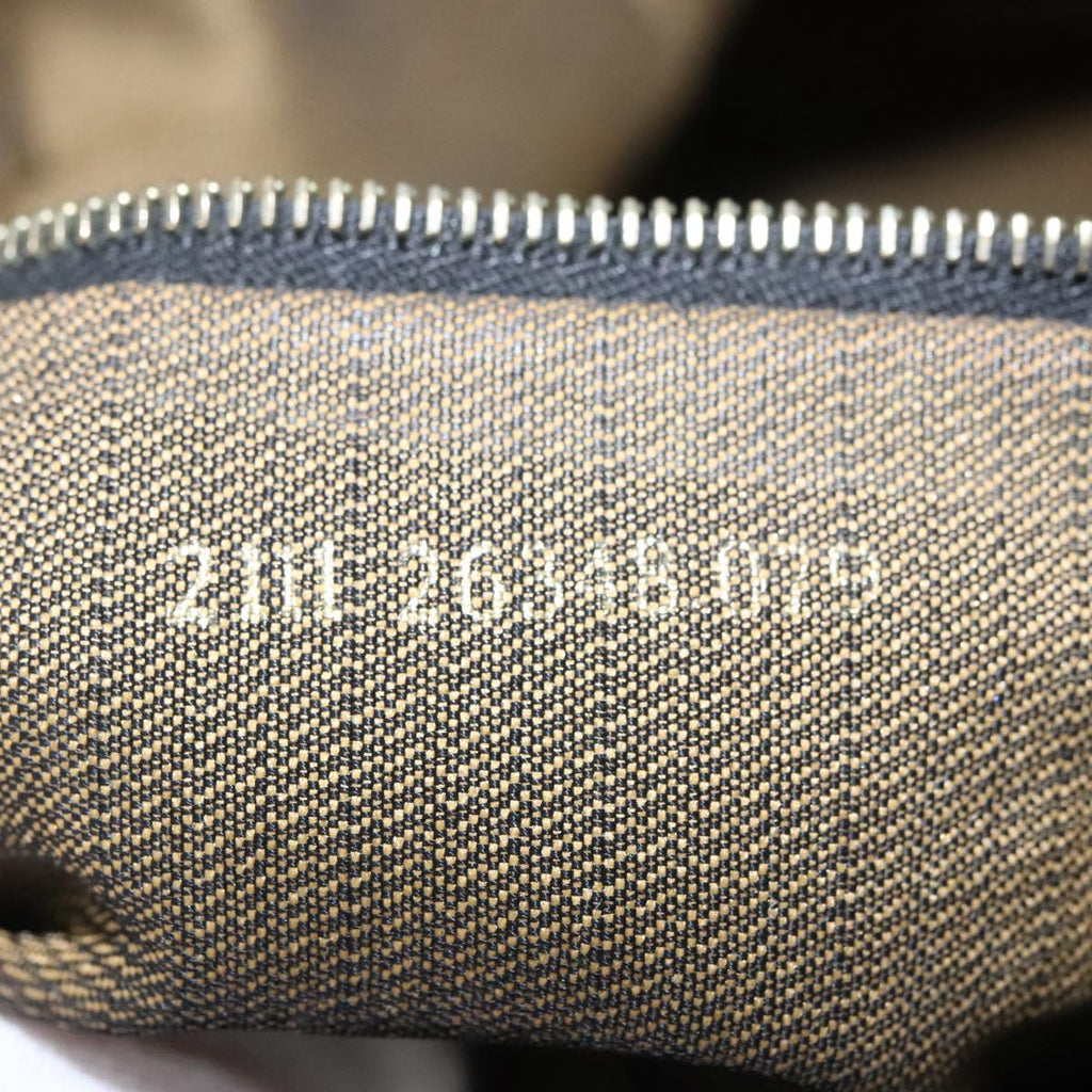 FENDI Zucca Canvas Vanity Hand Bag Brown 101351