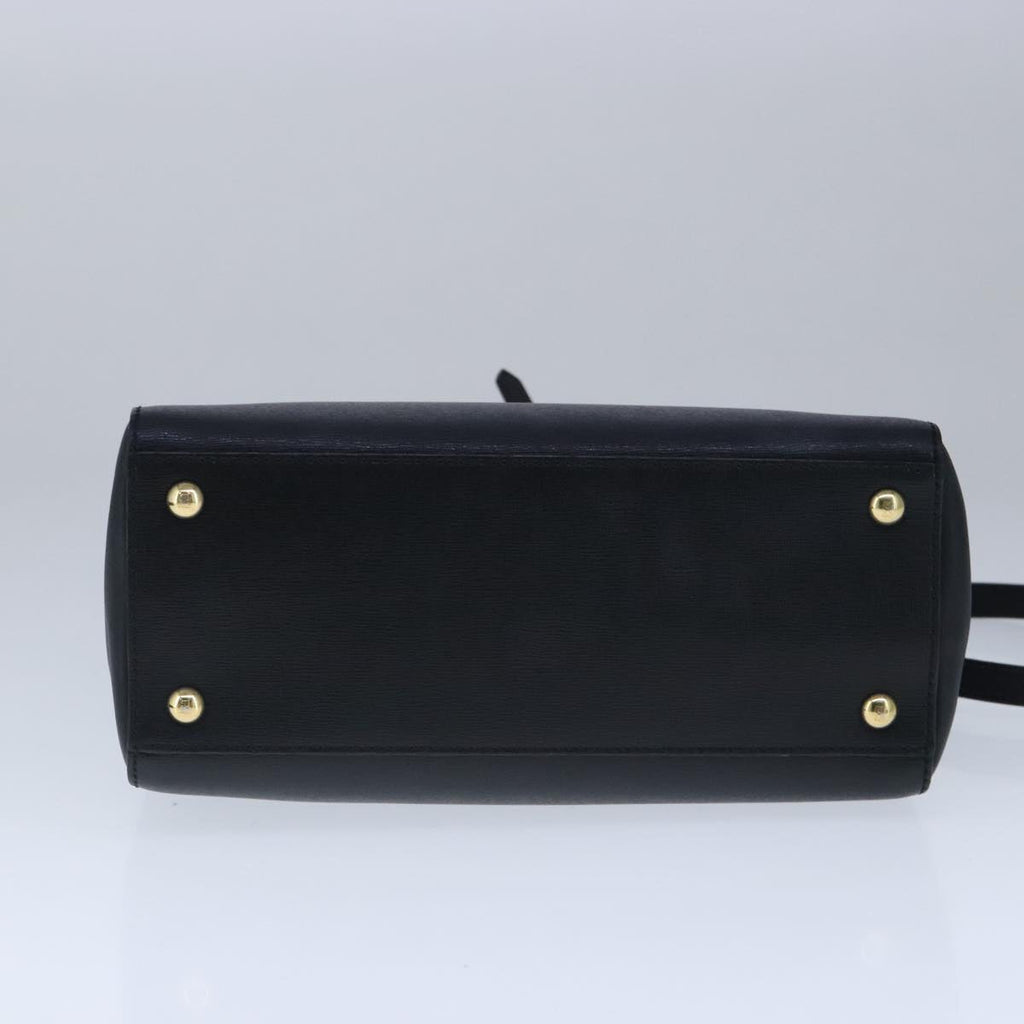 FENDI Petite To Jules Hand Bag Leather 2way Gold Black 8BH253 101381
