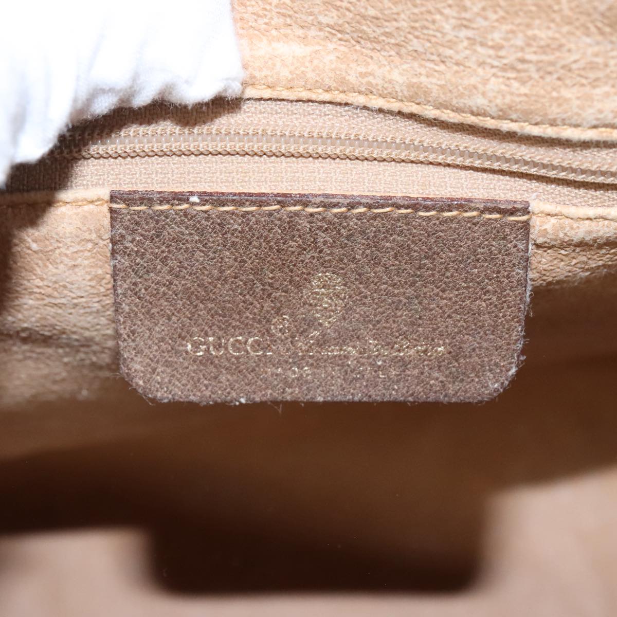 GUCCI GG Supreme Web Sherry Line Boston Bag PVC Beige Red 40 02 007 101456