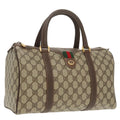 GUCCI GG Supreme Web Sherry Line Boston Bag PVC Beige Red 40 02 007 101456
