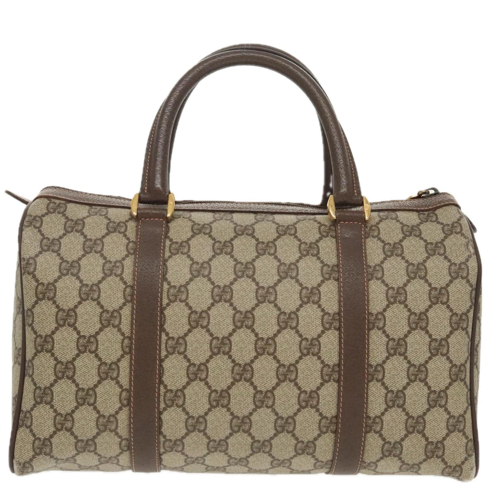 GUCCI GG Supreme Web Sherry Line Boston Bag PVC Beige Red 40 02 007 101456