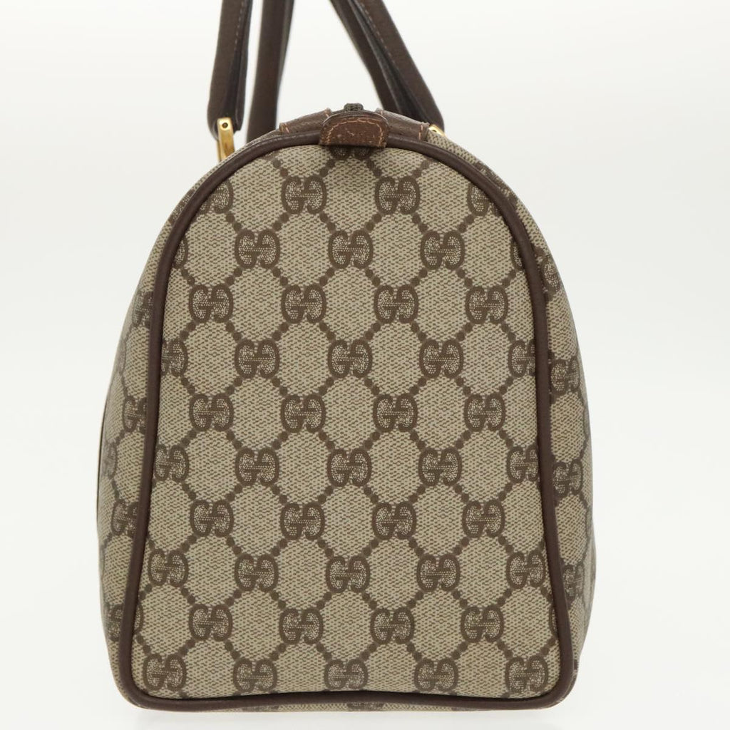 GUCCI GG Supreme Web Sherry Line Boston Bag PVC Beige Red 40 02 007 101456