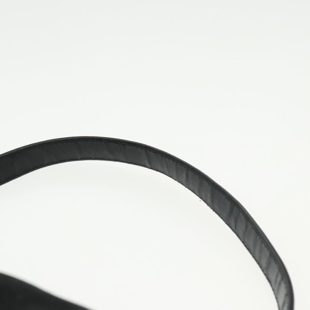 FENDI Mamma Baguette Shoulder Bag Nylon Black Silver 101489