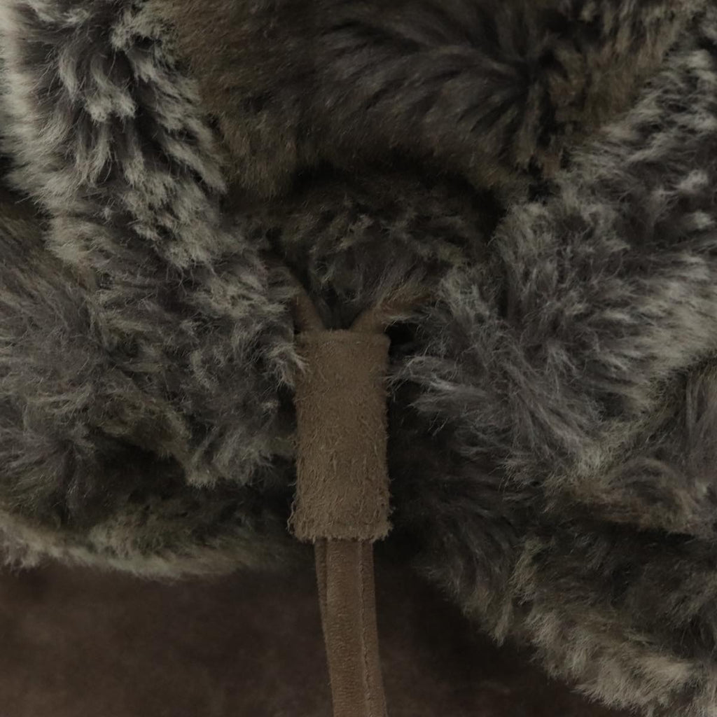 FENDI Backpack Suede Gray Silver 101519
