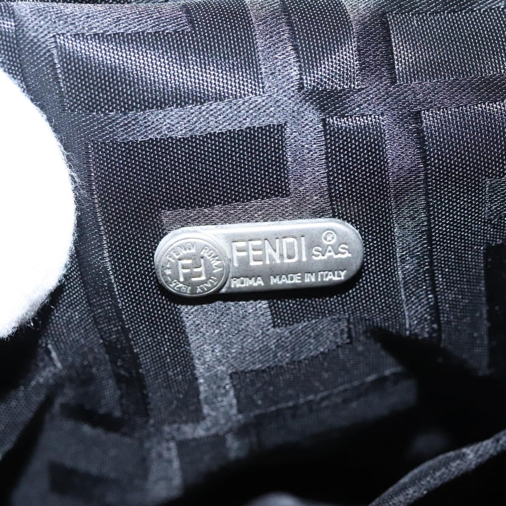 FENDI Backpack Suede Gray Silver 101519