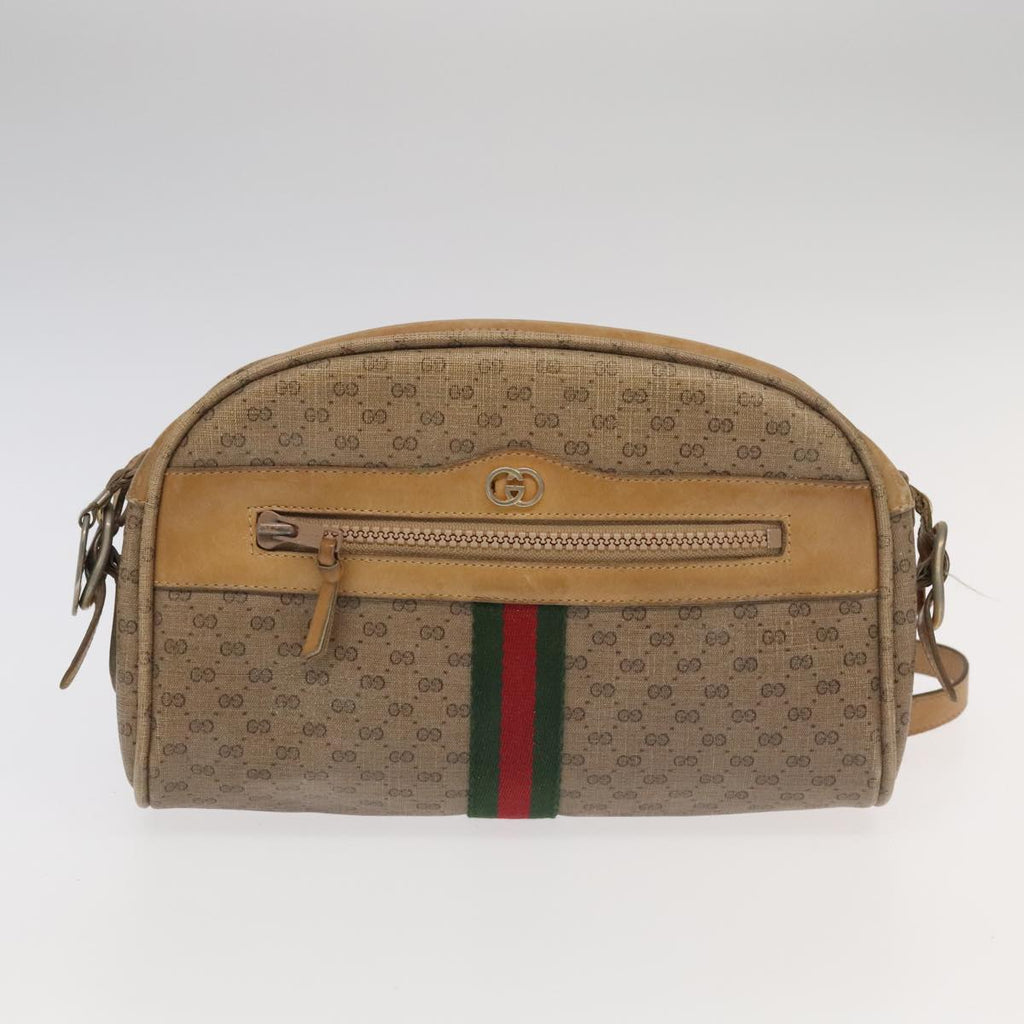 GUCCI GG Supreme Sherry Line Shoulder Bag PVC 5Set Beige Red 101558
