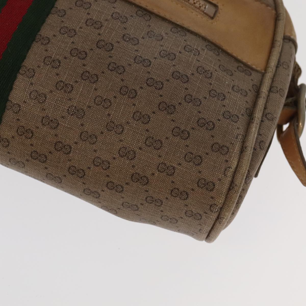 GUCCI GG Supreme Sherry Line Shoulder Bag PVC 5Set Beige Red 101558
