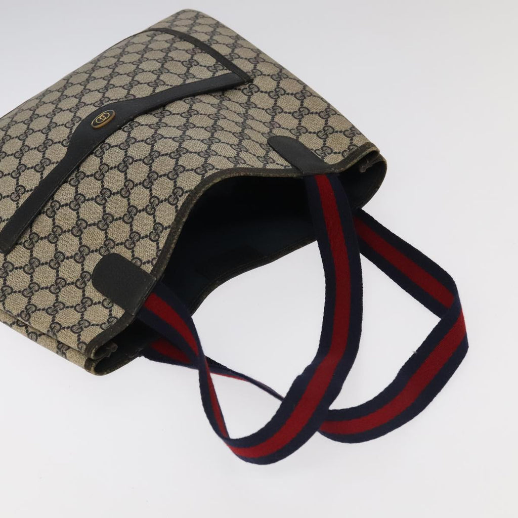 GUCCI GG Supreme Sherry Line Shoulder Bag PVC 5Set Beige Red 101558