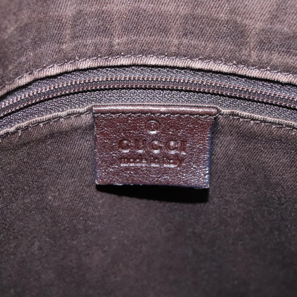 GUCCI GG Canvas Shoulder Bag Beige Silver 113013 101566