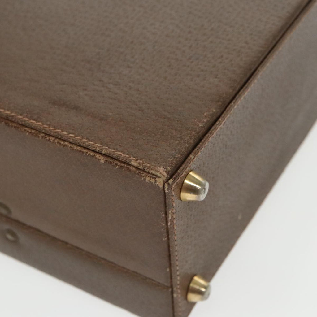 GUCCI Trunk Leather Brown Gold 101575
