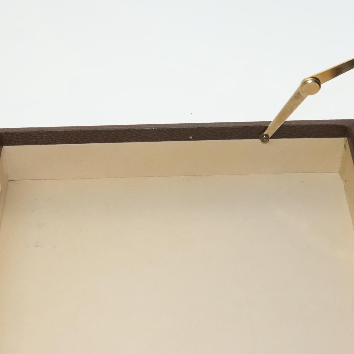 GUCCI Trunk Leather Brown Gold 101575