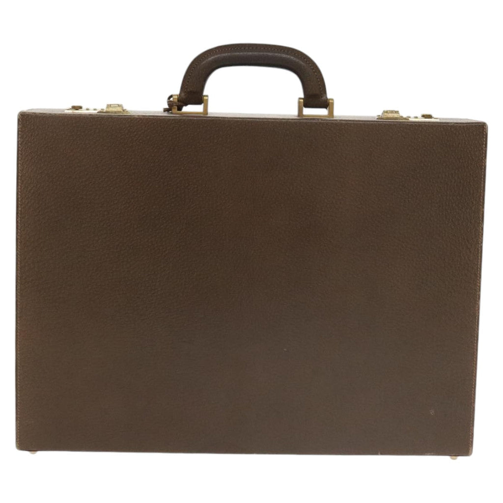 GUCCI Trunk Leather Brown Gold 101575