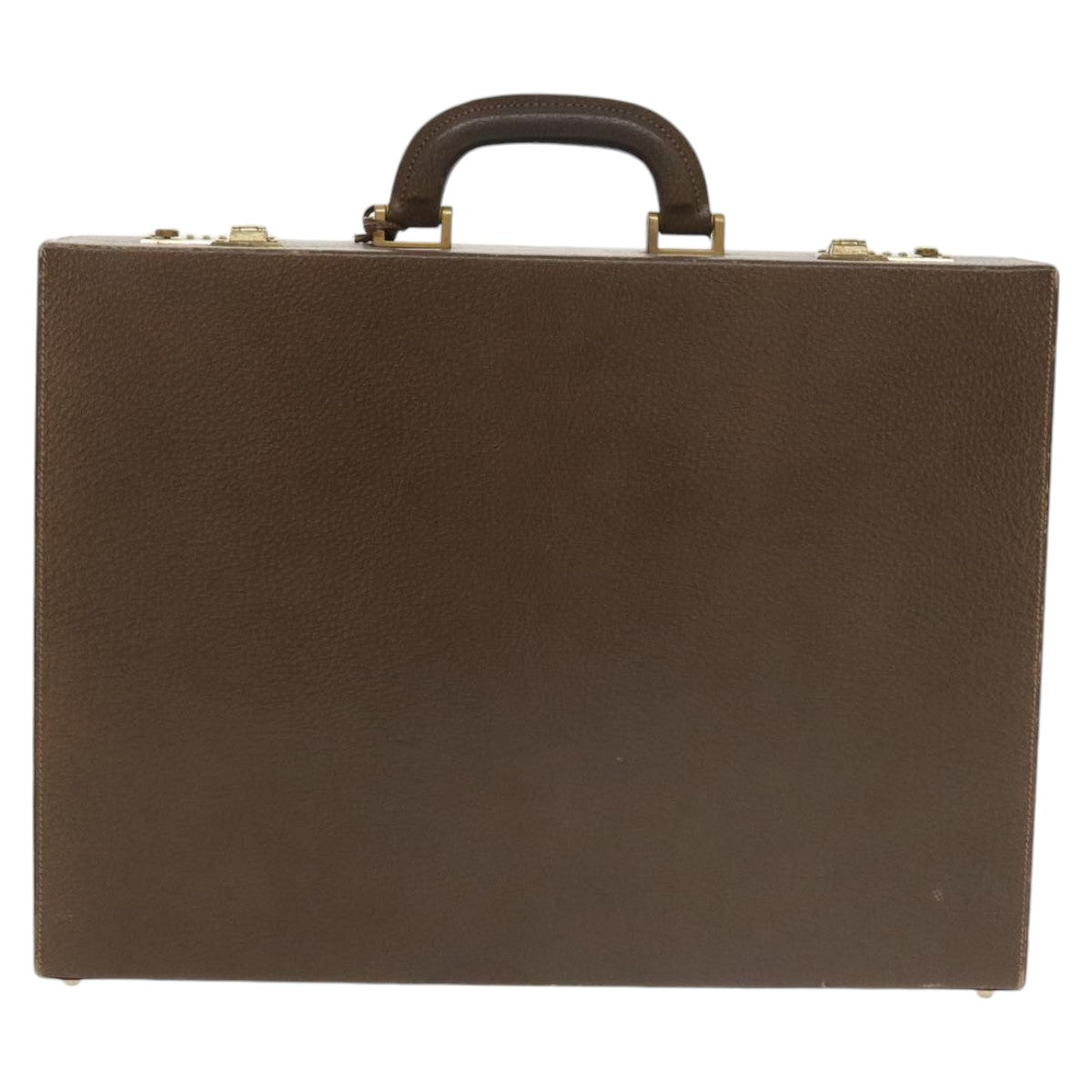 GUCCI Trunk Leather Brown Gold 101575