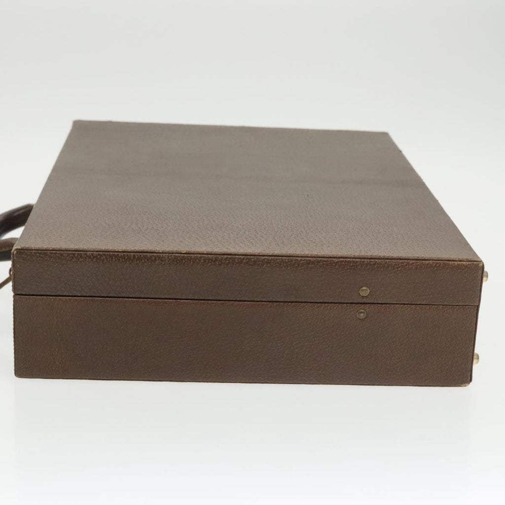 GUCCI Trunk Leather Brown Gold 101575