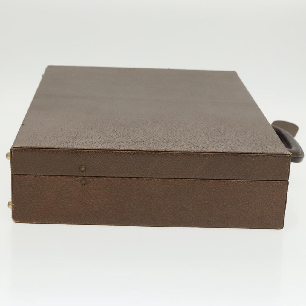 GUCCI Trunk Leather Brown Gold 101575