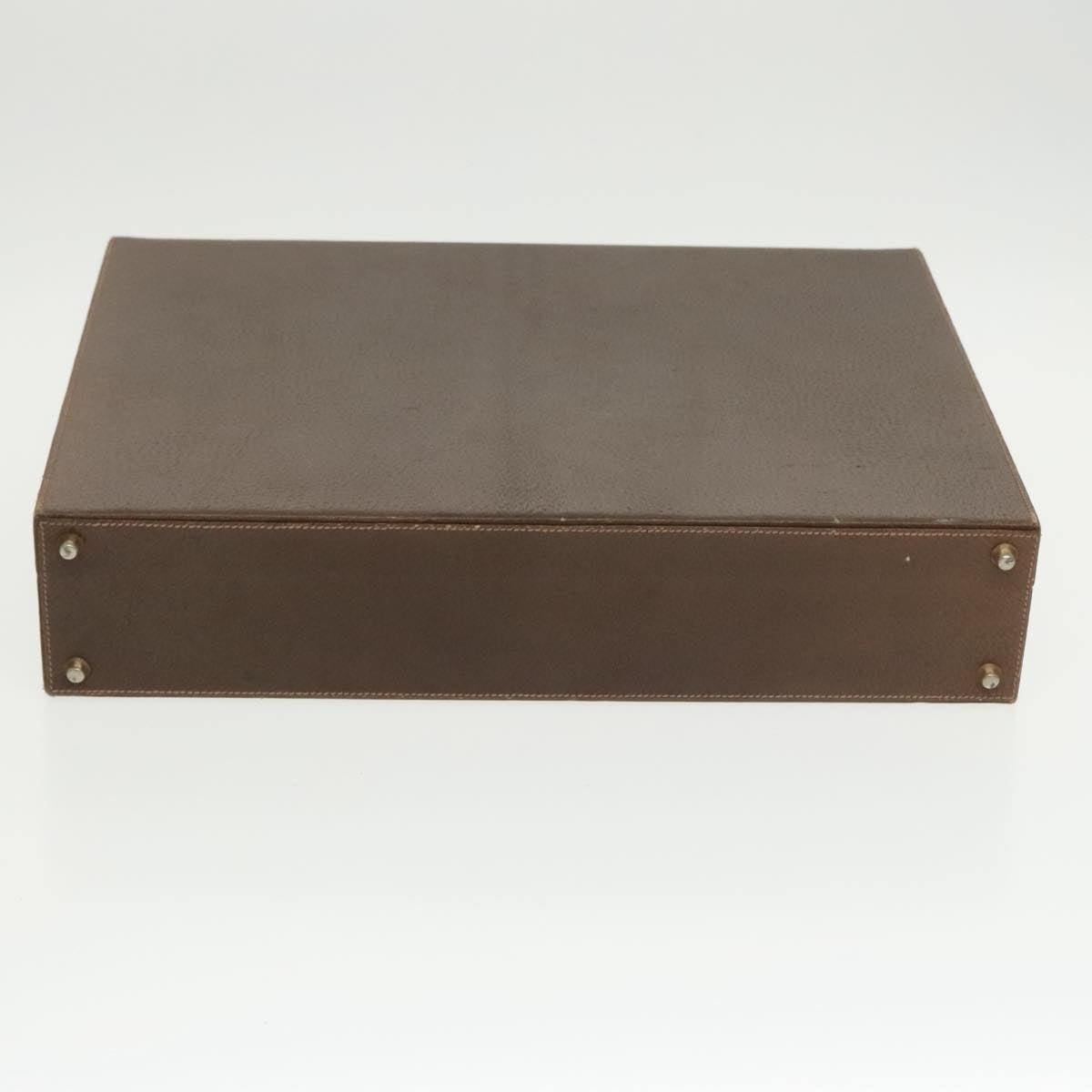 GUCCI Trunk Leather Brown Gold 101575