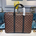 LV Porte Documents Voyage PM Damier Ebene Canvas For Women,  Shoulder And Crossbody Bags 14.6in/37cm LV N41466