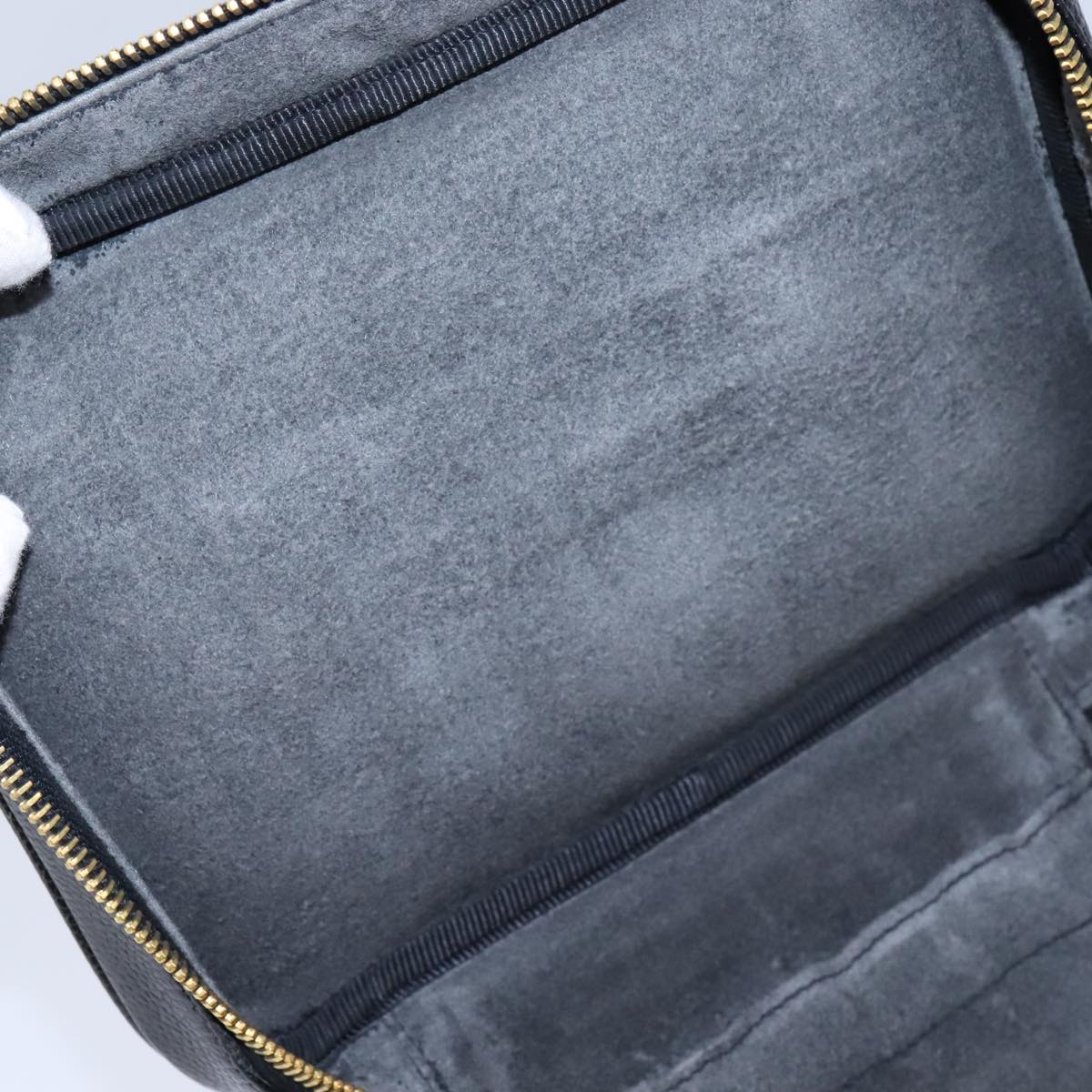 CHANEL Vanity Hand Bag Caviar Skin Black CC 101921