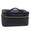 CHANEL Vanity Hand Bag Caviar Skin Black CC 101921