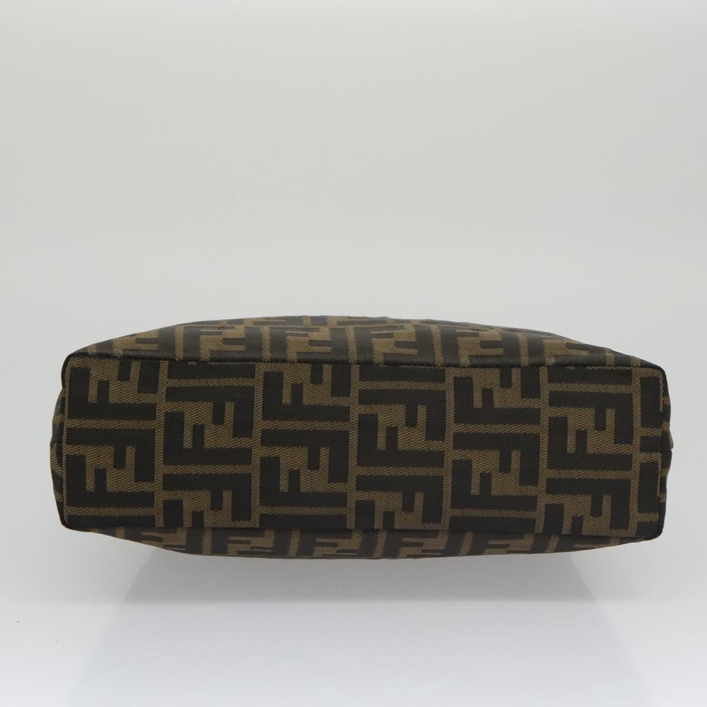 FENDI Zucca Canvas Hand Bag Brown Black 101927A