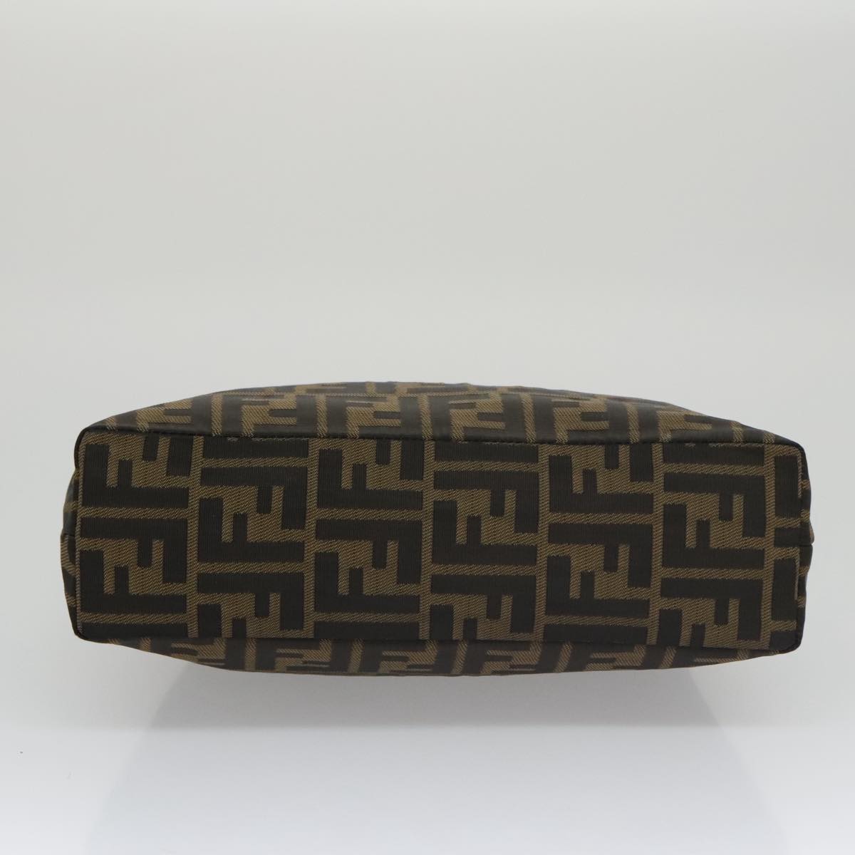 FENDI Zucca Canvas Hand Bag Brown Black 101927A