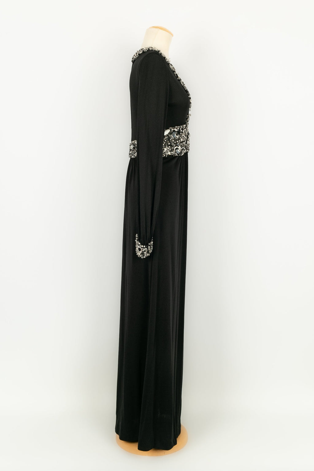 Robe noire en jersey Azzaro