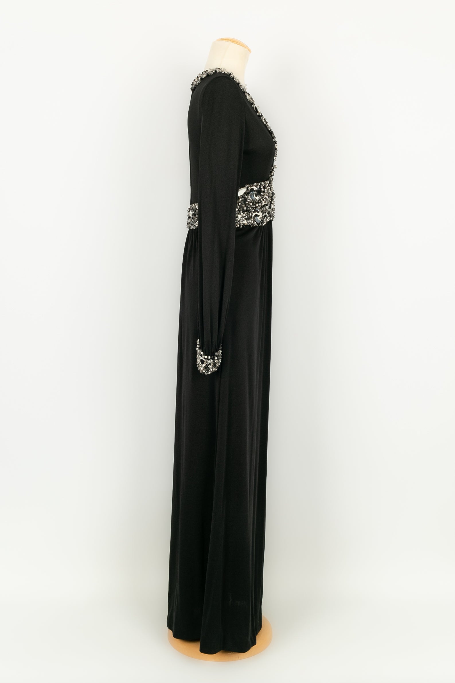 Robe noire en jersey Azzaro