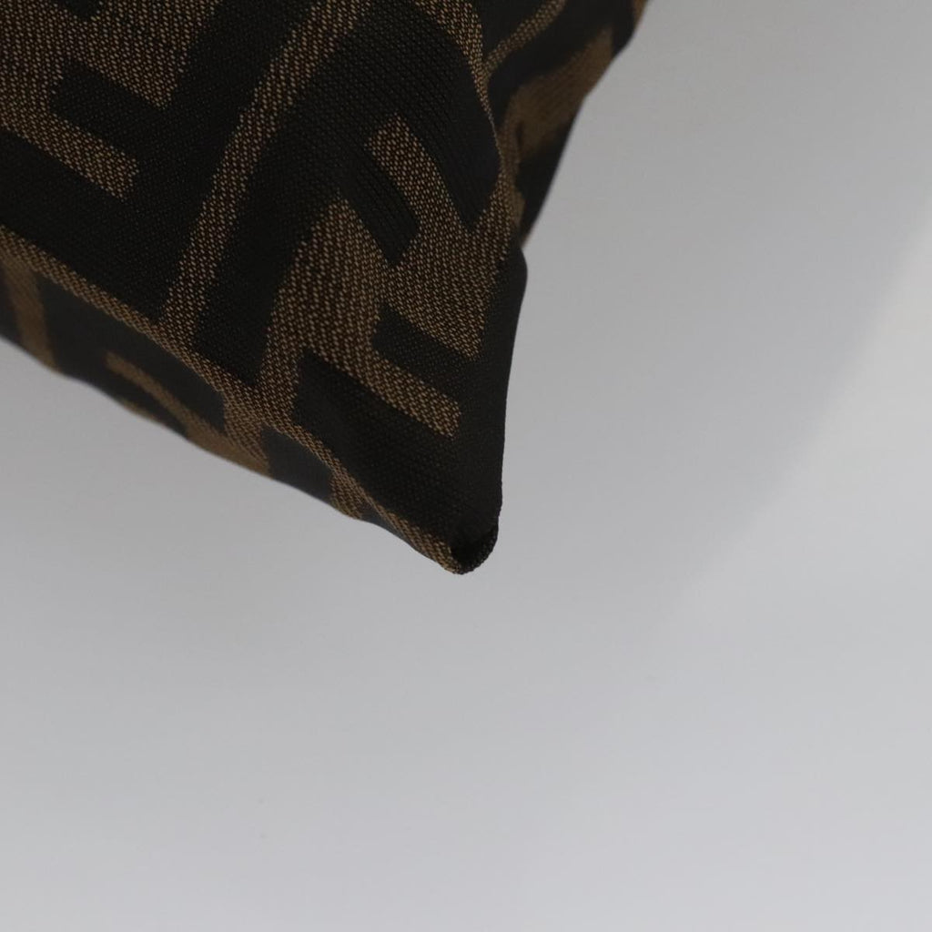 FENDI Zucca Canvas Drawstring Bag Brown Black 101941