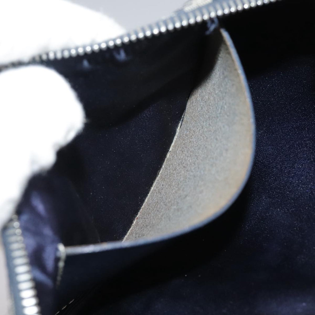 FENDI Zucchino Canvas Shoulder Bag Navy Silver 101961