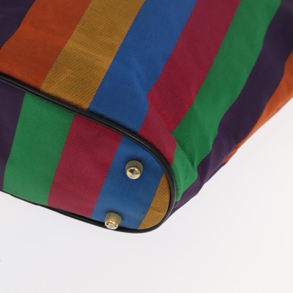 FENDI Shoulder Bag Nylon Gold Rainbow 101990
