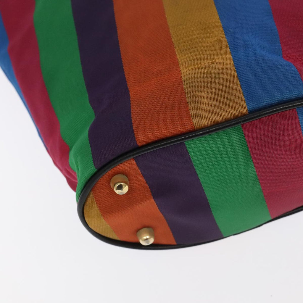 FENDI Shoulder Bag Nylon Gold Rainbow 101990