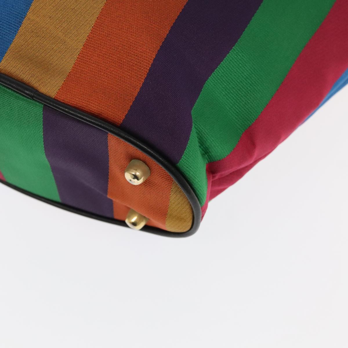 FENDI Shoulder Bag Nylon Gold Rainbow 101990