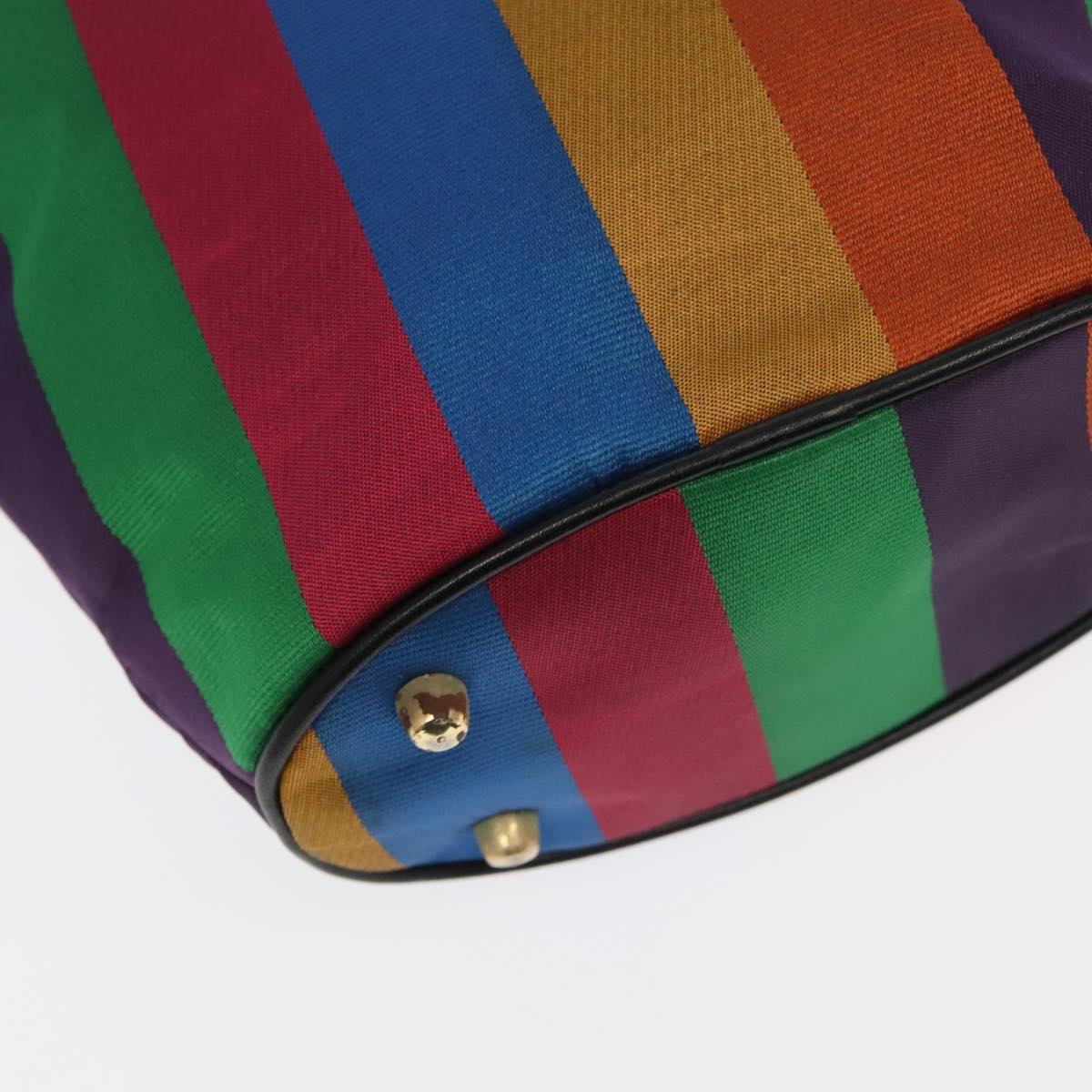 FENDI Shoulder Bag Nylon Gold Rainbow 101990