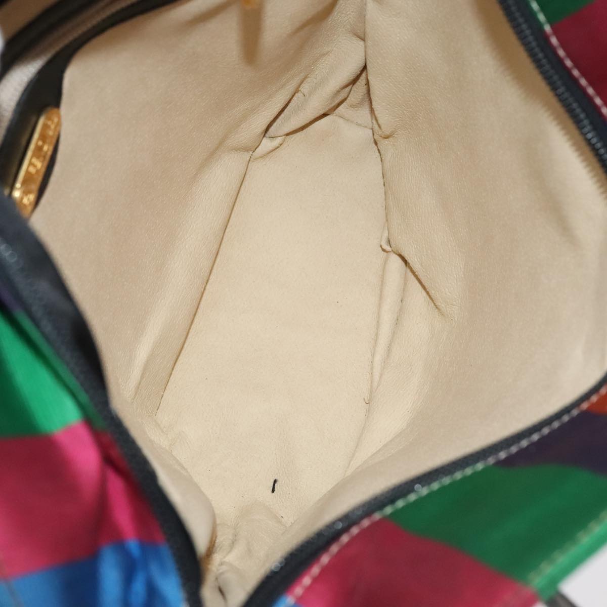FENDI Shoulder Bag Nylon Gold Rainbow 101990