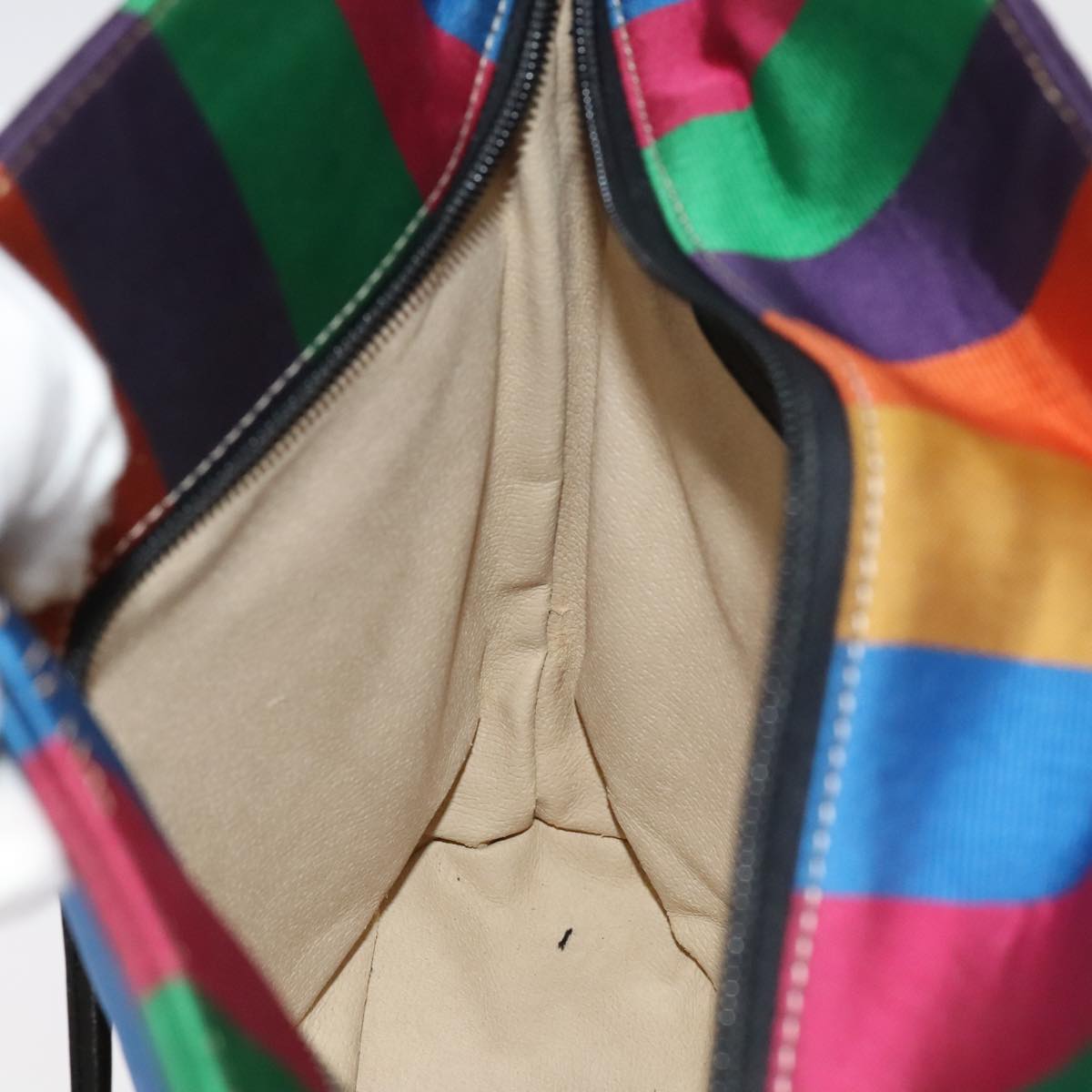 FENDI Shoulder Bag Nylon Gold Rainbow 101990