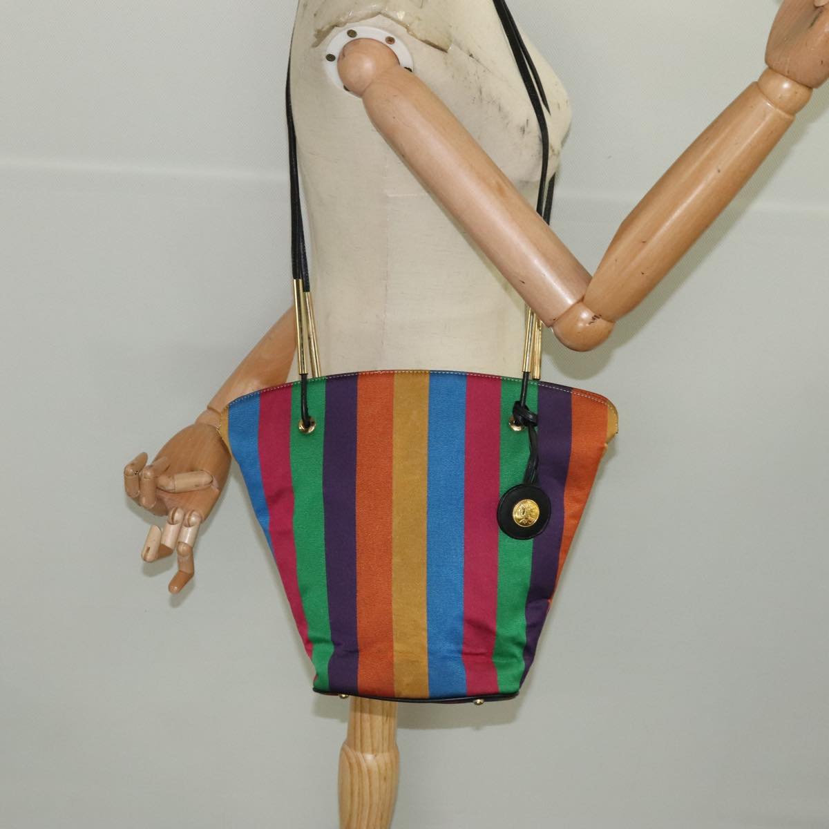 FENDI Shoulder Bag Nylon Gold Rainbow 101990