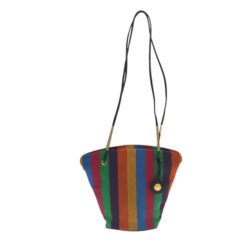 FENDI Shoulder Bag Nylon Gold Rainbow 101990
