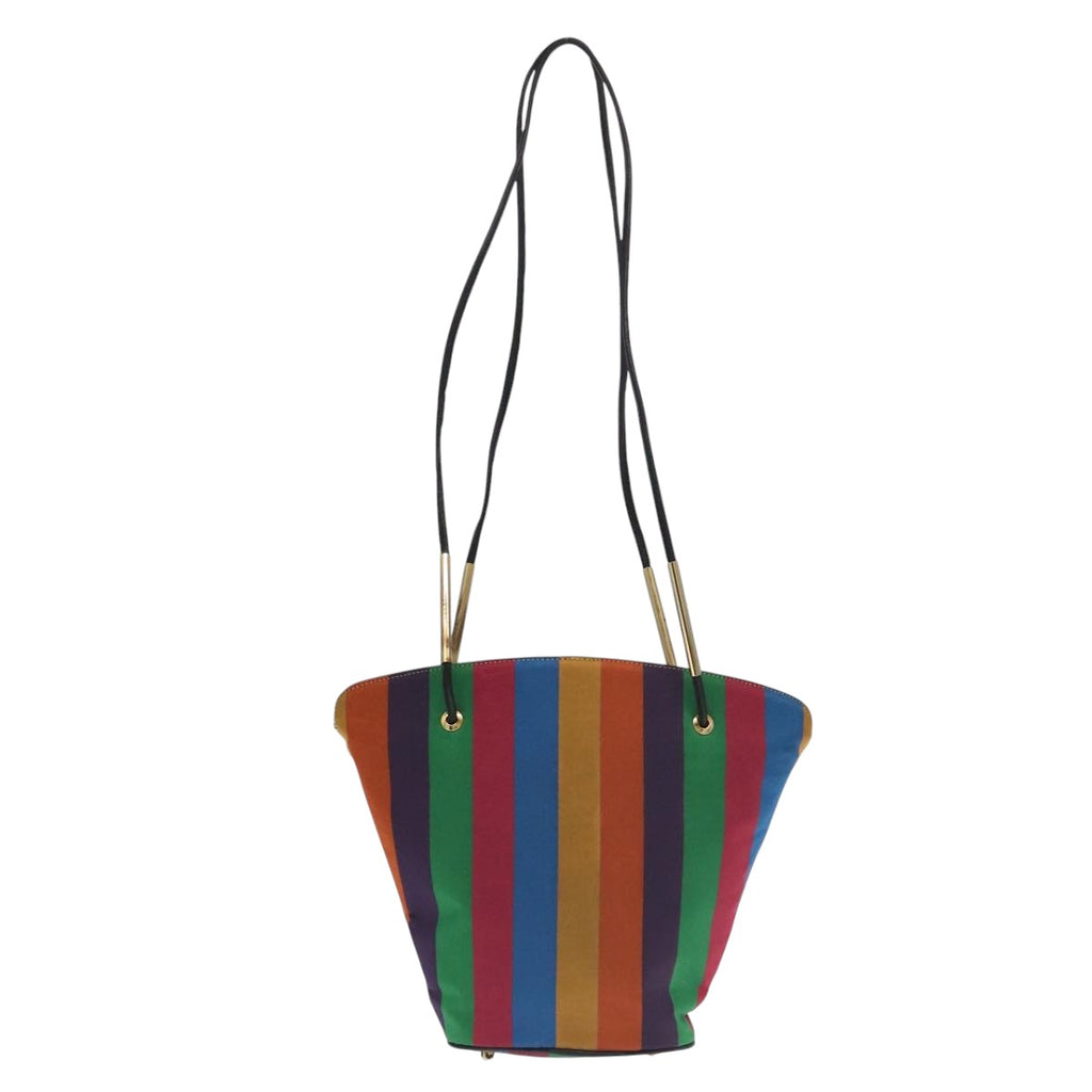 FENDI Shoulder Bag Nylon Gold Rainbow 101990