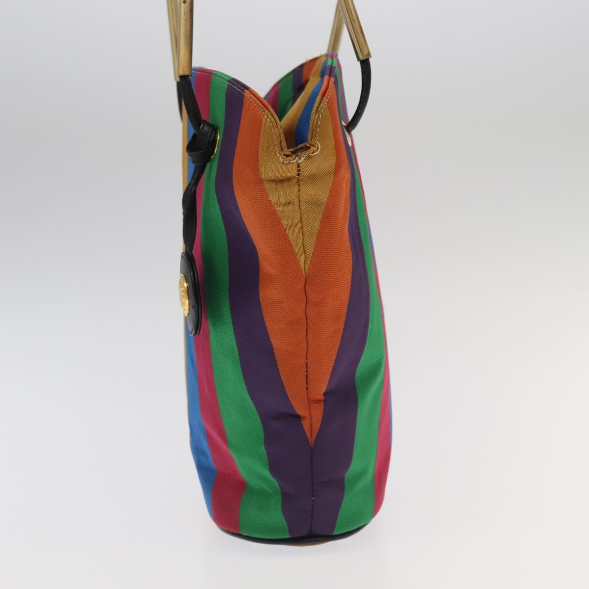 FENDI Shoulder Bag Nylon Gold Rainbow 101990