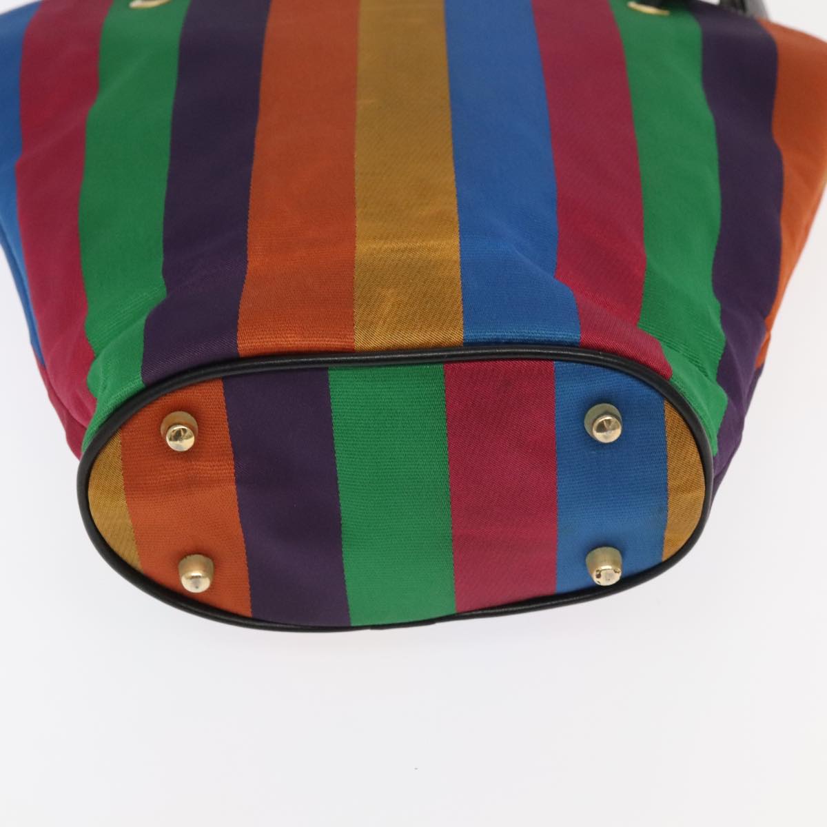 FENDI Shoulder Bag Nylon Gold Rainbow 101990