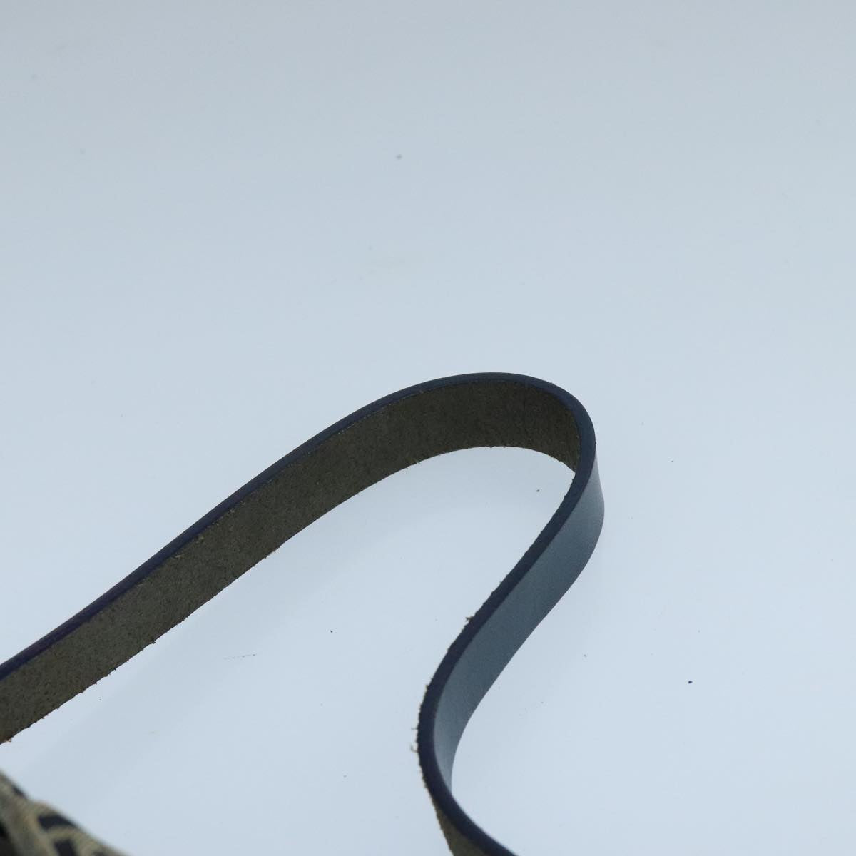FENDI Zucchino Canvas Hand Bag Navy Silver 101993