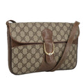 GUCCI GG Supreme Shoulder Bag PVC Beige Gold 102052
