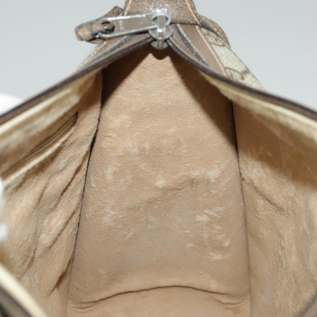 GUCCI GG Supreme Web Sherry Line Hand Bag PVC 2way Beige 58 02 039 102054