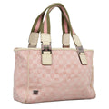 GUCCI GG Canvas Sherry Line Tote Bag Khaki Pink 145810 102064