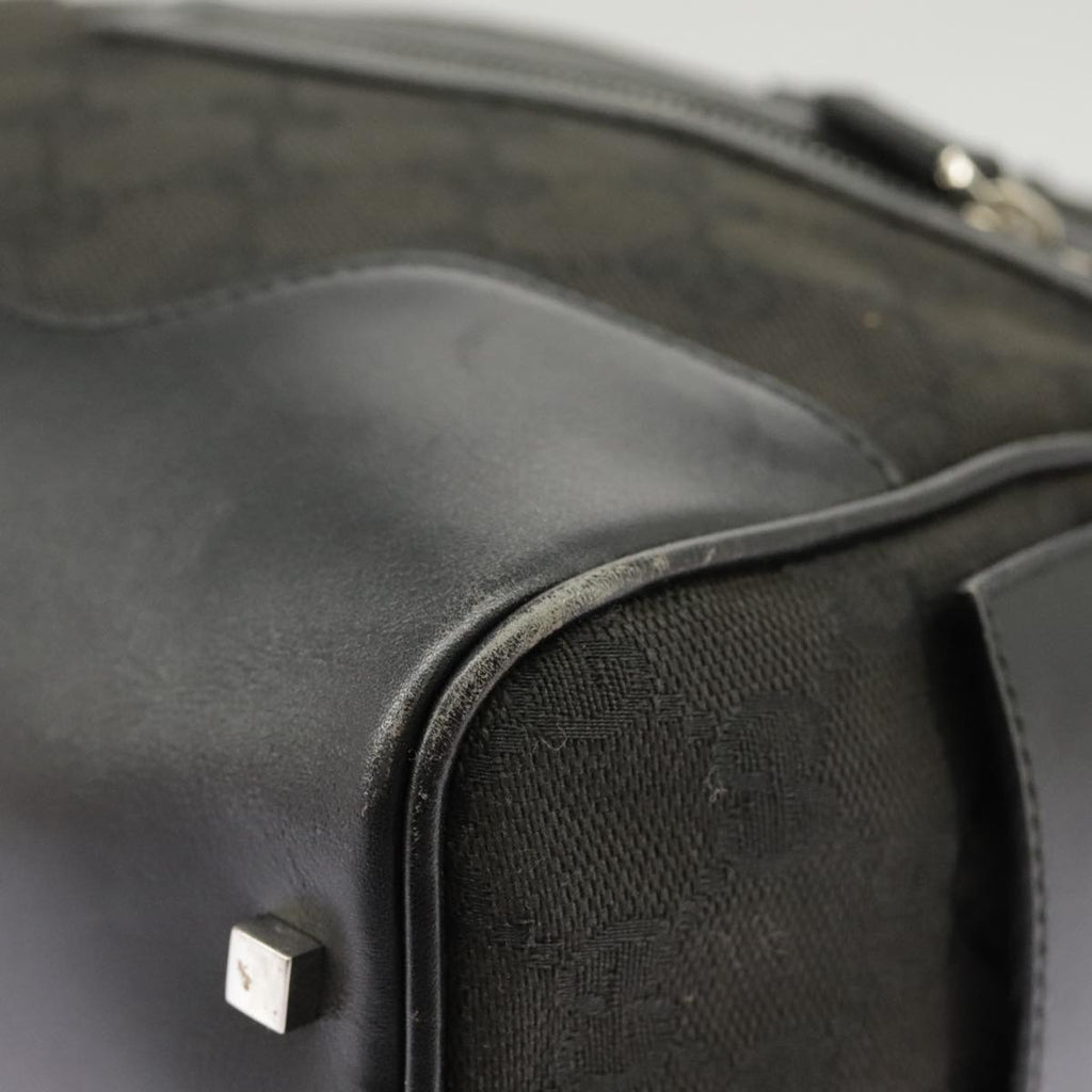 GUCCI GG Canvas Hand Bag Black Silver 002 1115 102070