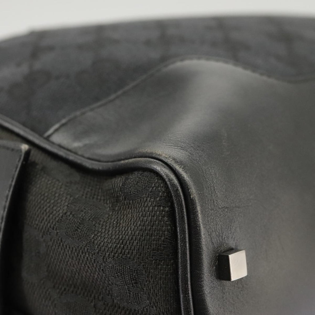 GUCCI GG Canvas Hand Bag Black Silver 002 1115 102070