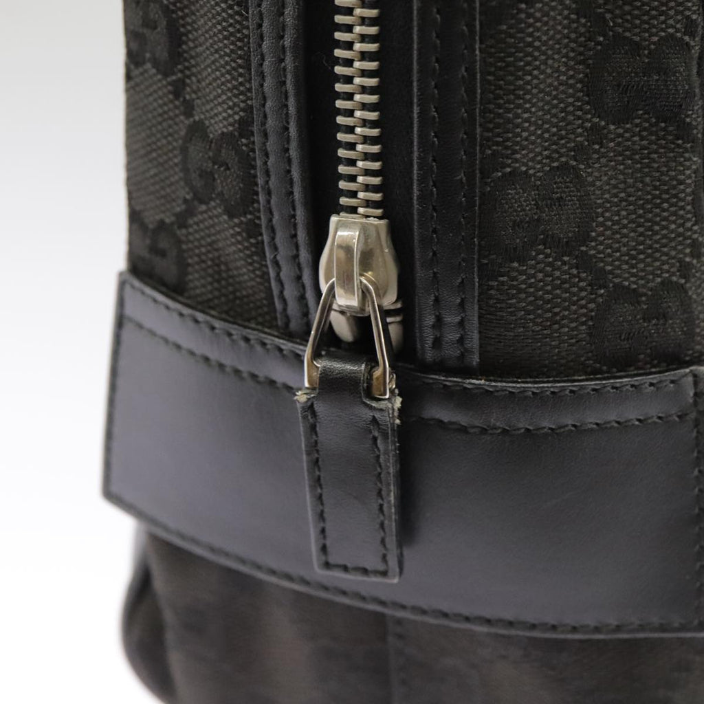 GUCCI GG Canvas Hand Bag Black Silver 002 1115 102070