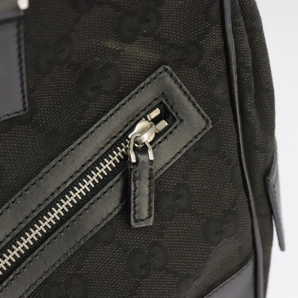 GUCCI GG Canvas Hand Bag Black Silver 002 1115 102070
