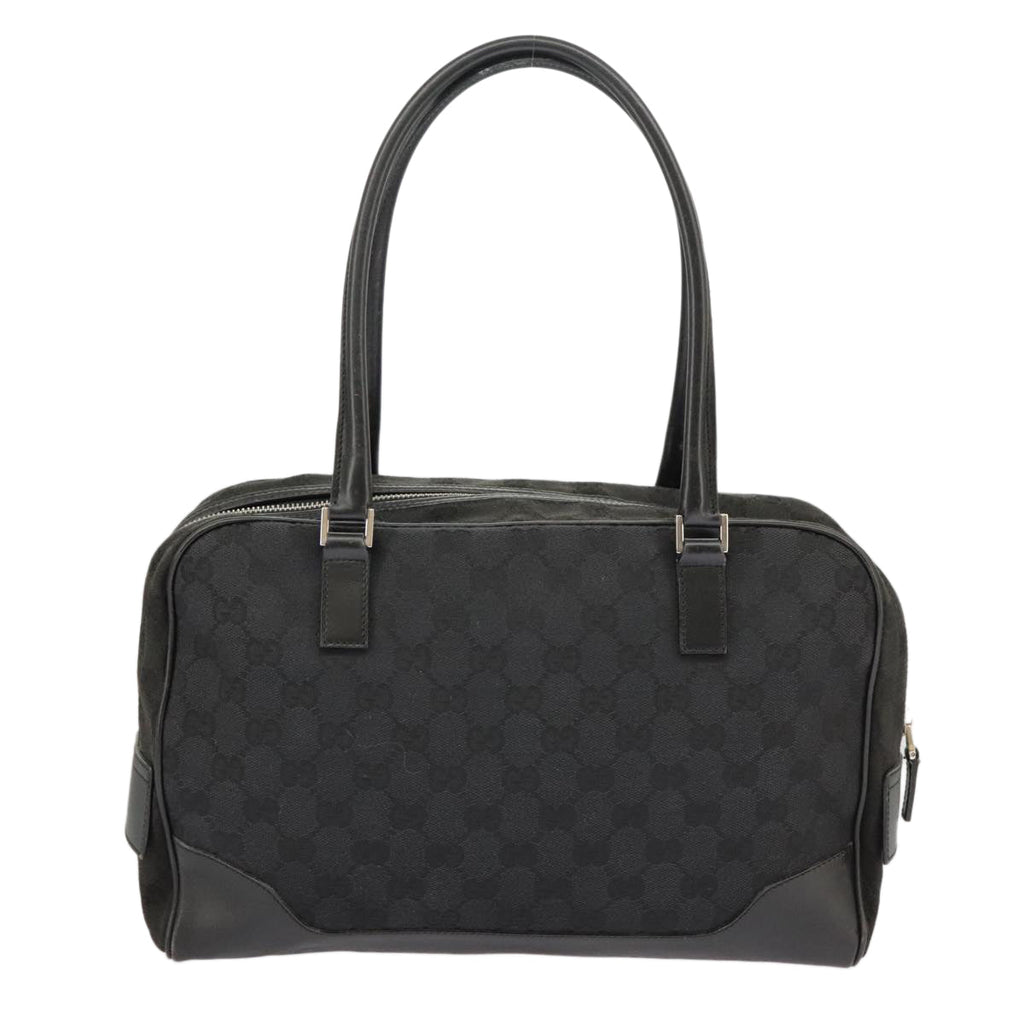 GUCCI GG Canvas Hand Bag Black Silver 002 1115 102070